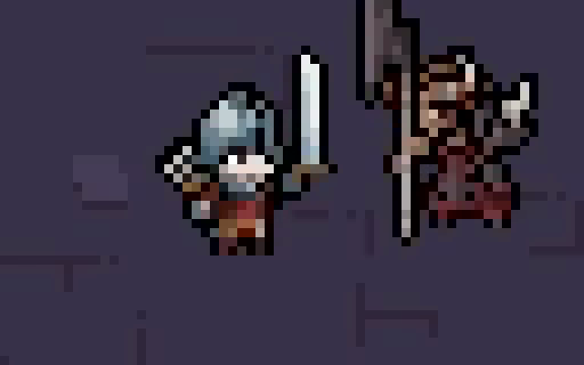 A soldier facing a minotaur across a dark dungeon floor